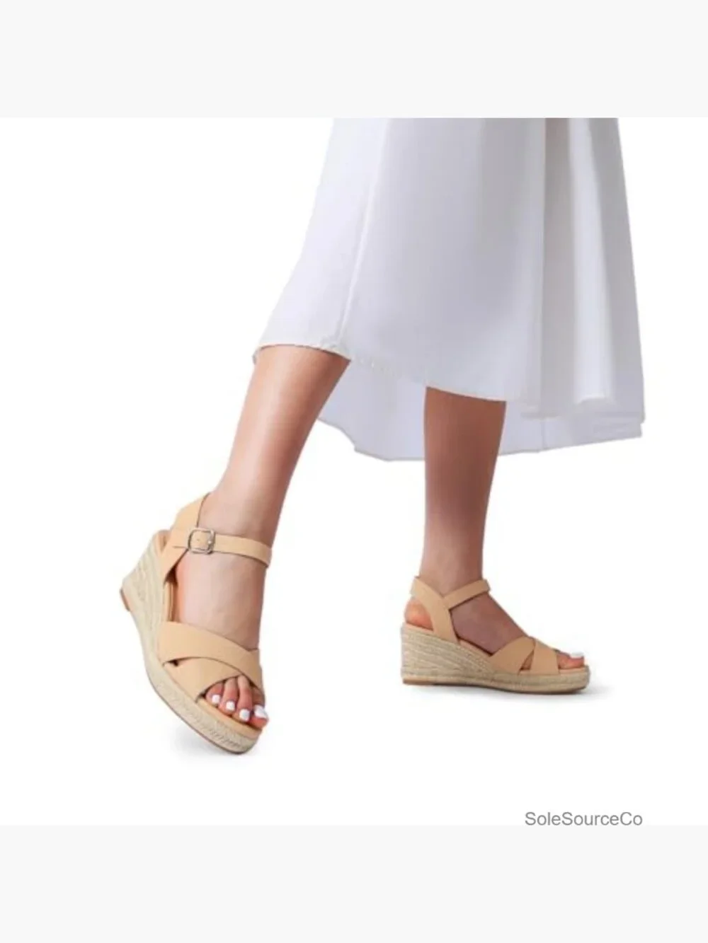 Espadrille Wedge Sandals | Adjustable Buckle Dressy Platform
